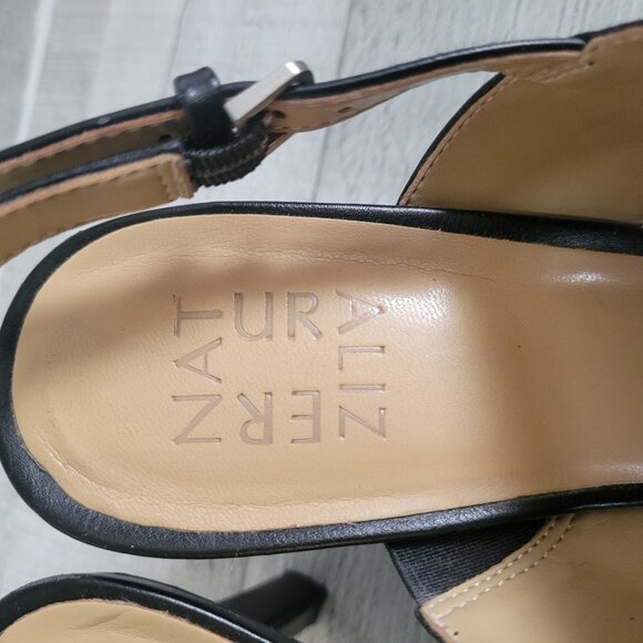 Naturalizer Elena Black Patent Leather Slingback Heels Size 9M - Picture 4 of 7